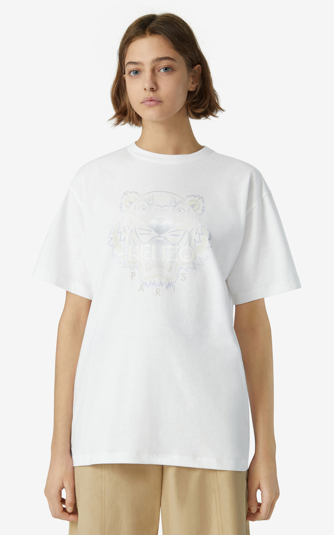 Kenzo Oversize Tiger T Shirt Dam | 83502-TLDV